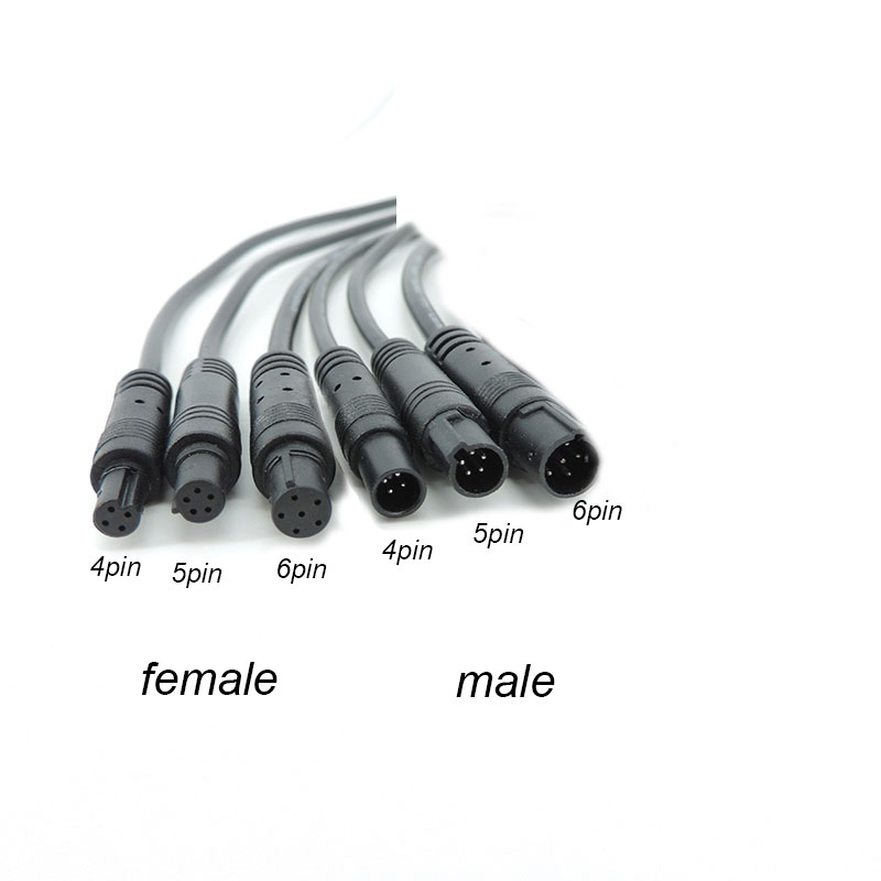 DIY 4/5/6 pin core Jack Car DVR Camera Extension Cable HD Monitor Vehicle Rear View/Back Up Camera Wire Male Female Plug Cord