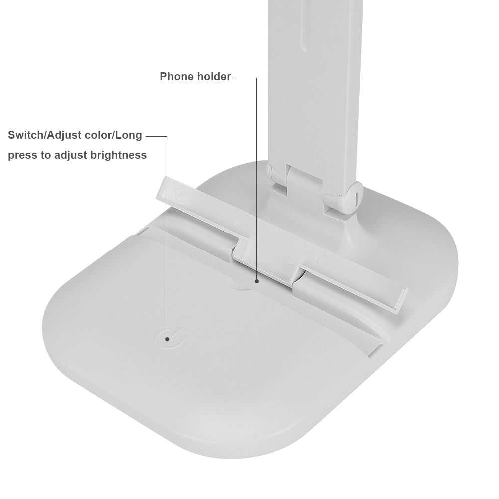 Led Bureaulamp Mobiele Telefoon Houder Dimbare DC5V Usb Opladen/Oplaadbare 3 Modes Folding Tafellamp Voor Kinderen Lezen licht