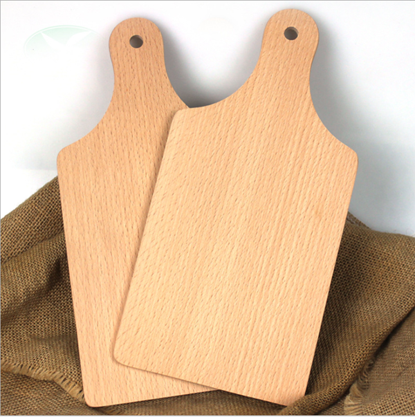 Wood Cutting Board with Handle Overturnable Smooth and Firm Rectangular Hardwood Cutting Board for Kitchen