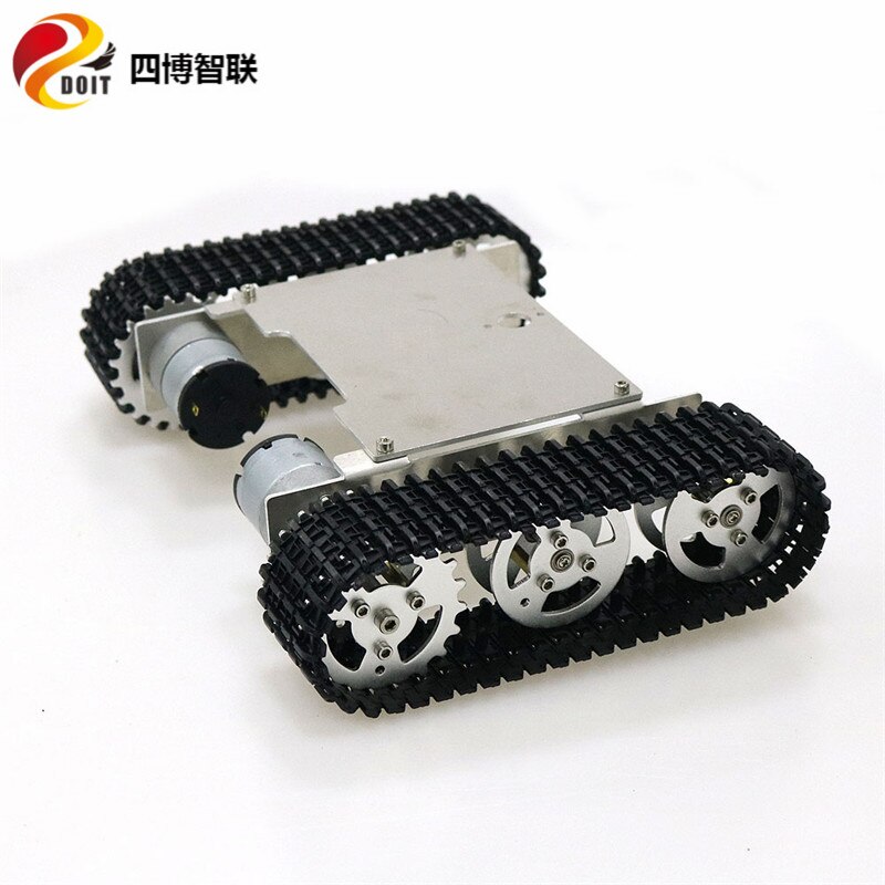 SZDOIT Metal Crawler Robot Tank Chassis Kit Smart Tracked Vehicle 2pcs 33GB-520 Motor DIY For Arduino Education Competition Toy
