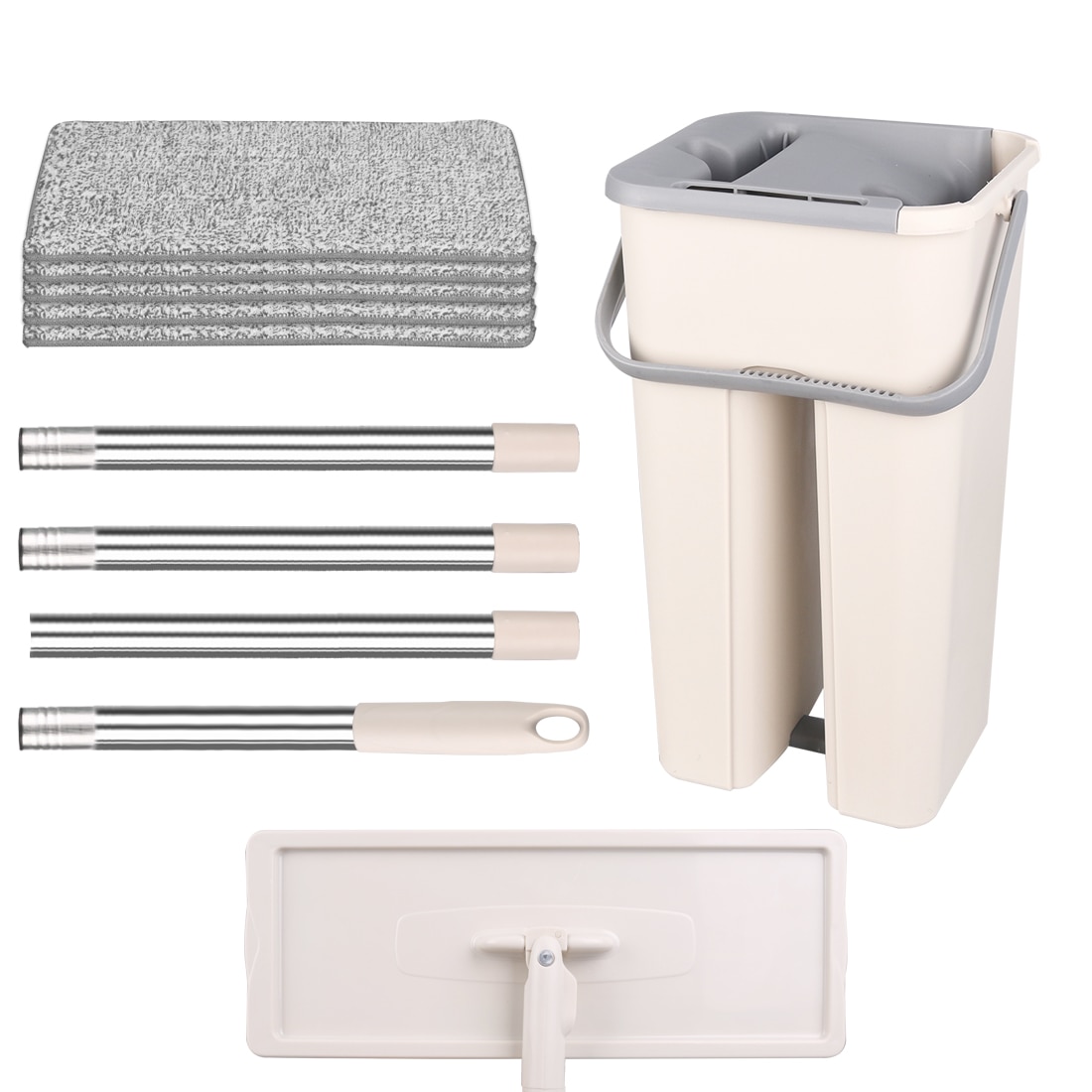 Magisk automatisk spin squeeze moppe med spand undgå håndvask ultrafin fiber ren klud hjemmekøkken træ doven medmoppe