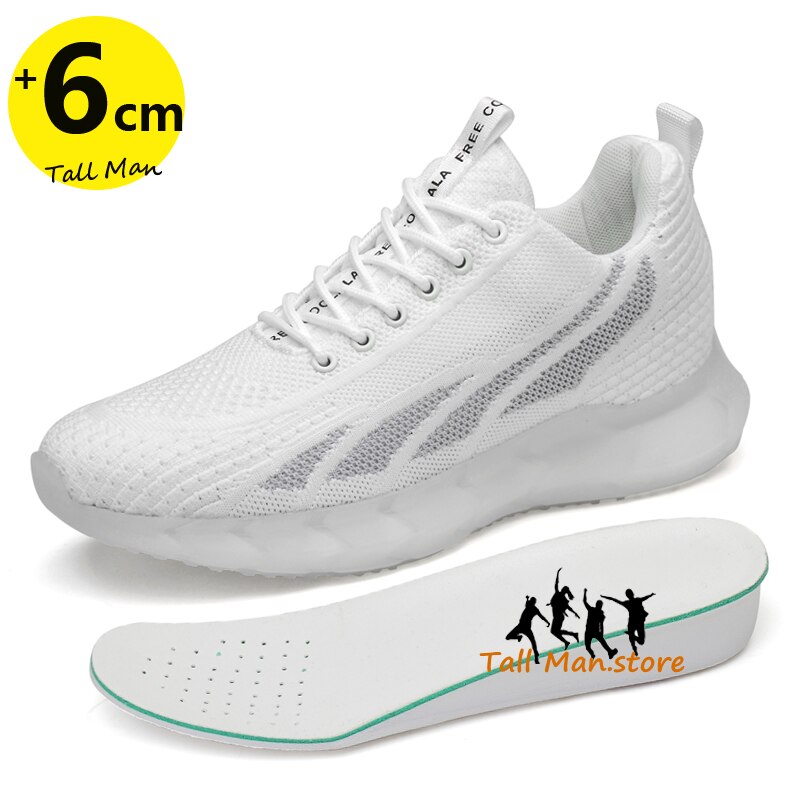 Men Sneakers Women Height Shoes Elevator Shoes Heightening Shoes Height Increase Shoes Insole 6cm Tall Man Man Sports