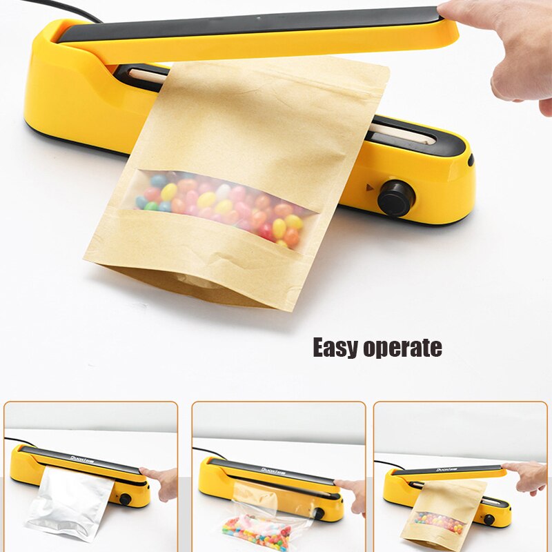 Food Vacuum Sealer Portable Bag Clips Handheld Mini Electric Heat Sealing Machine Seal Packing Plastic Impulse Sealer
