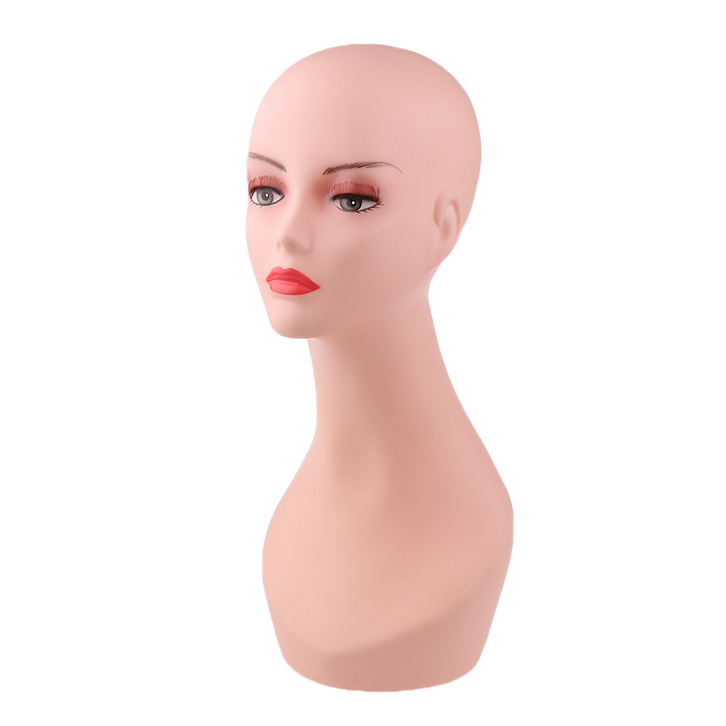 Female Mannequin Head PVC Manikin Head For Wig Making Bust Wig Glasses Hat Display Stand Model Makeup Practice