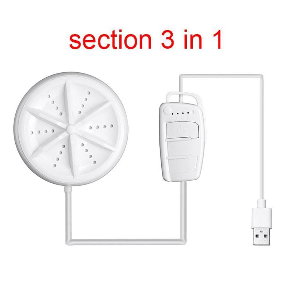 3 in 1 Portable Ultrasonic Washing Machine Travel Turbo Washer Air Bubble And Rotating Ultrasonic Mini washing machine For Home