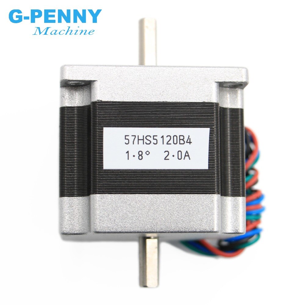 NEMA23 stepper motor dual shaft 57X51mm 2.0A 1.1N.m stepping motor 157Oz-in double shaft Nema 23 CNC for 3D printer