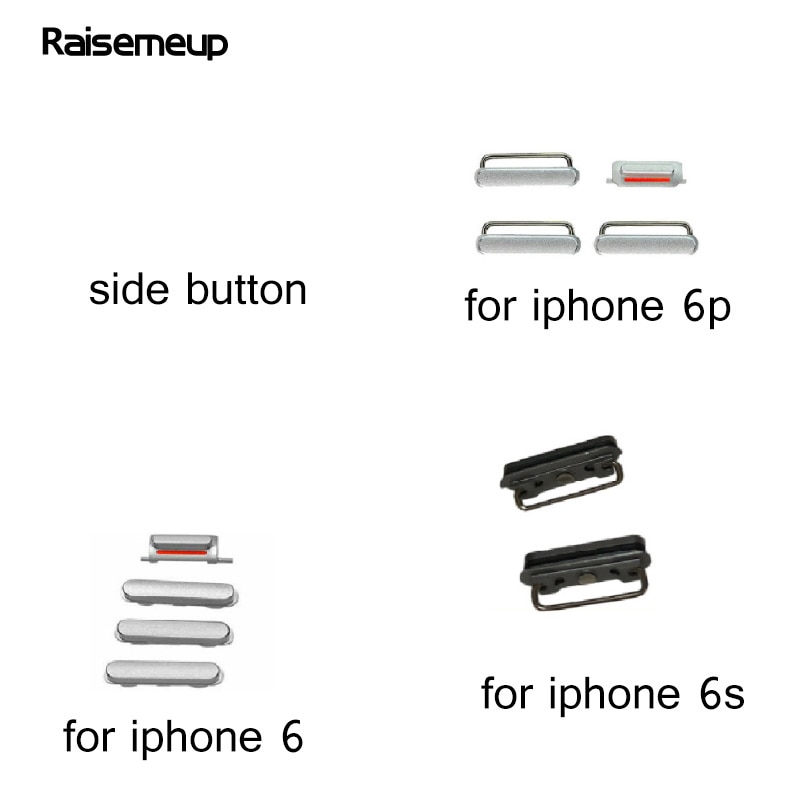 Juego de llaves laterales de para iPhone 6, 6p, 6s, botón de volumen de bloqueo + botón de encendido/apagado + botón de silencio