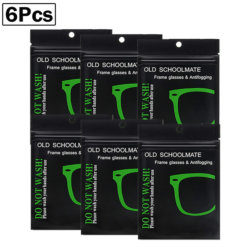 Paño Nano antivaho para gafas, toallitas reutilizables para gafas, paño para limpiar lentes, prehumedecido, 3-30 piezas: 6Pcs