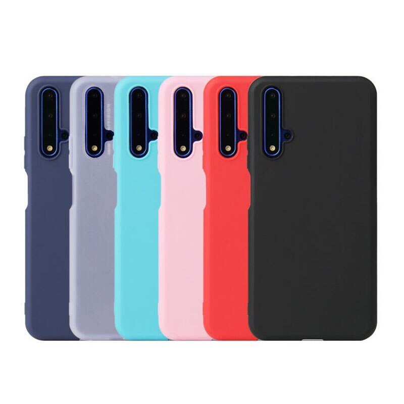 Huawei Nova 5T matowy futerał Huawei Nova 5T etui na telefon Huawei Honor 20 20S odporny na wstrząsy cukierki kolor projekt TPU silikonowe miękkie etui