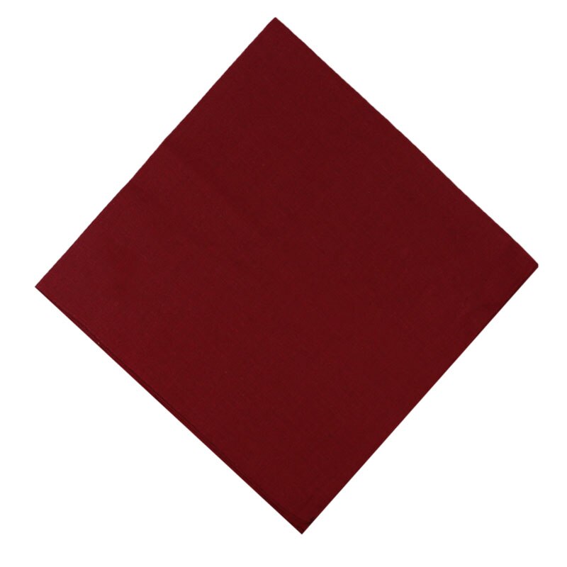 100% Cotton Soild Plain Black White Navy Blue Red Color Bandanas For WomensMens Multi Colour Style Wristband: Burgundy