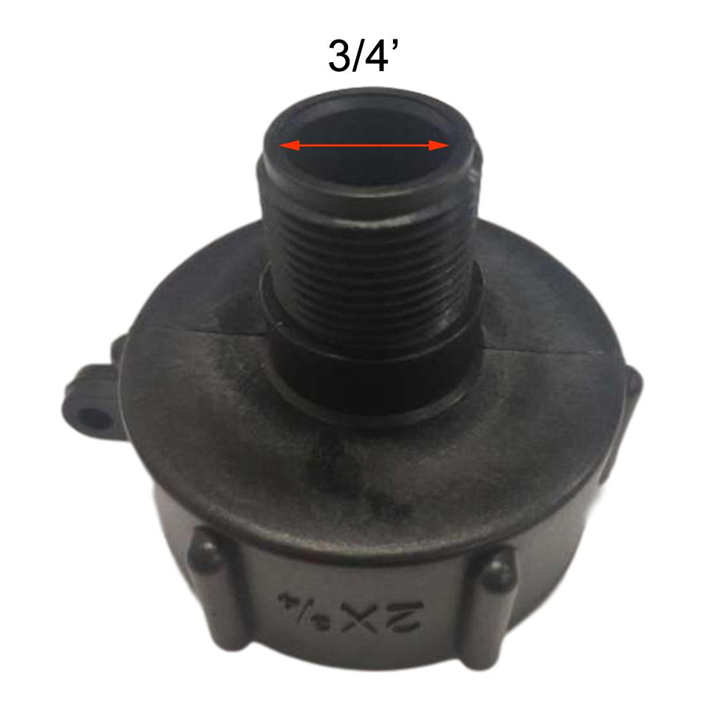 1000L IBC Tank Adapter Plastic IBC Tote Tank Connector Fitting Ton Barrel Accessories Black: B