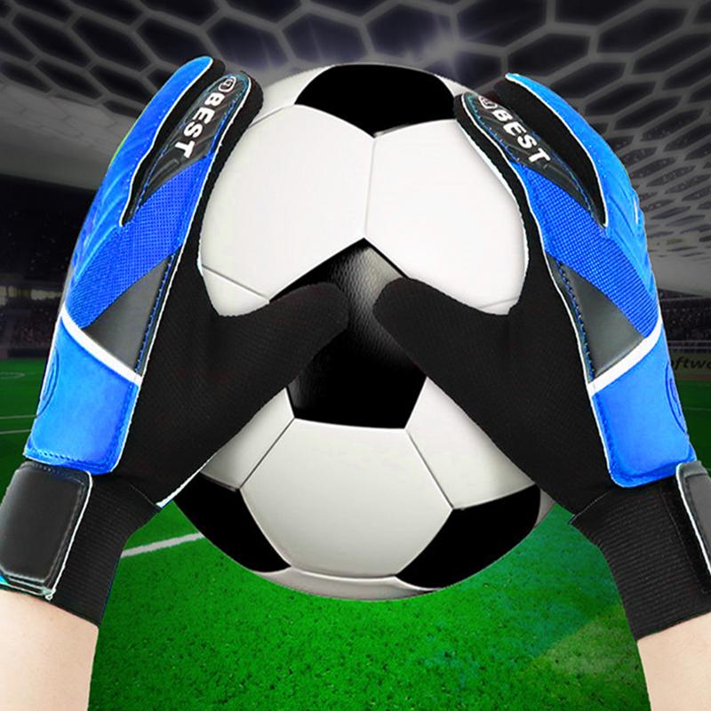 Goalie Handschuhe Für Kinder Jugend Torwart Handschuhe Handgelenk Schutz Nicht-Rutsch Verschleiß-Beständig Latex Fußball Handschuhe für Ausbildung spiel