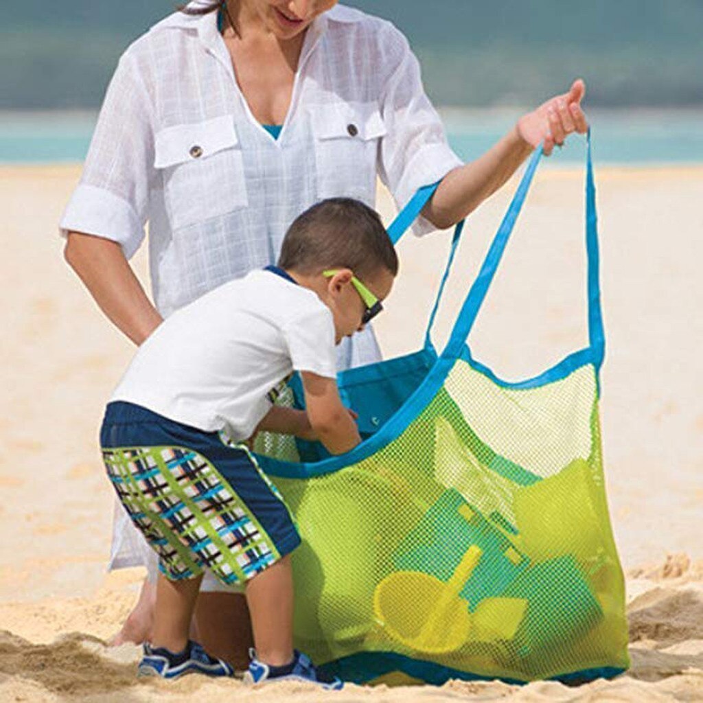 Strand Zak Verpakking Speelgoed Grote Mesh Tote Bag Kleding Speelgoed Handig Om Carry Alle Zand Uit Het Strand tas Пляж 40 *