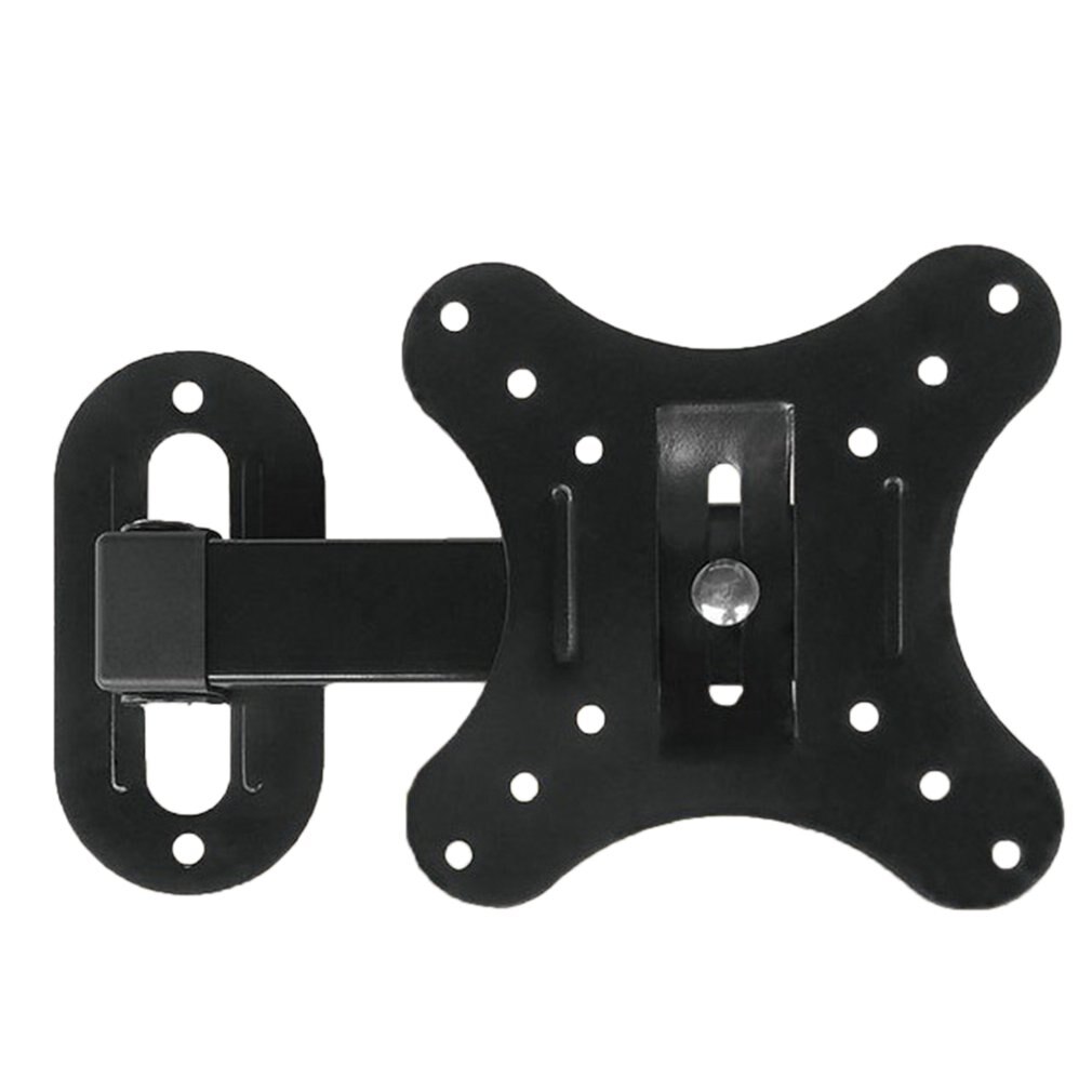 Support de montage mural TV réglable 14-27 pouces Support de cadre TV à écran plat inclinaison de 15 degrés avec petite clé pour moniteur LED