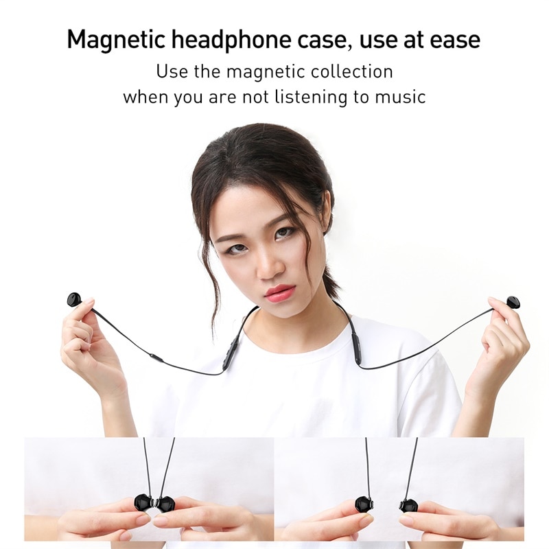 Baseus  s11a bluetooth høretelefoner sport trådløse hovedtelefoner trådløse høretelefoner bluetooth headset til iphone xiaomi 9