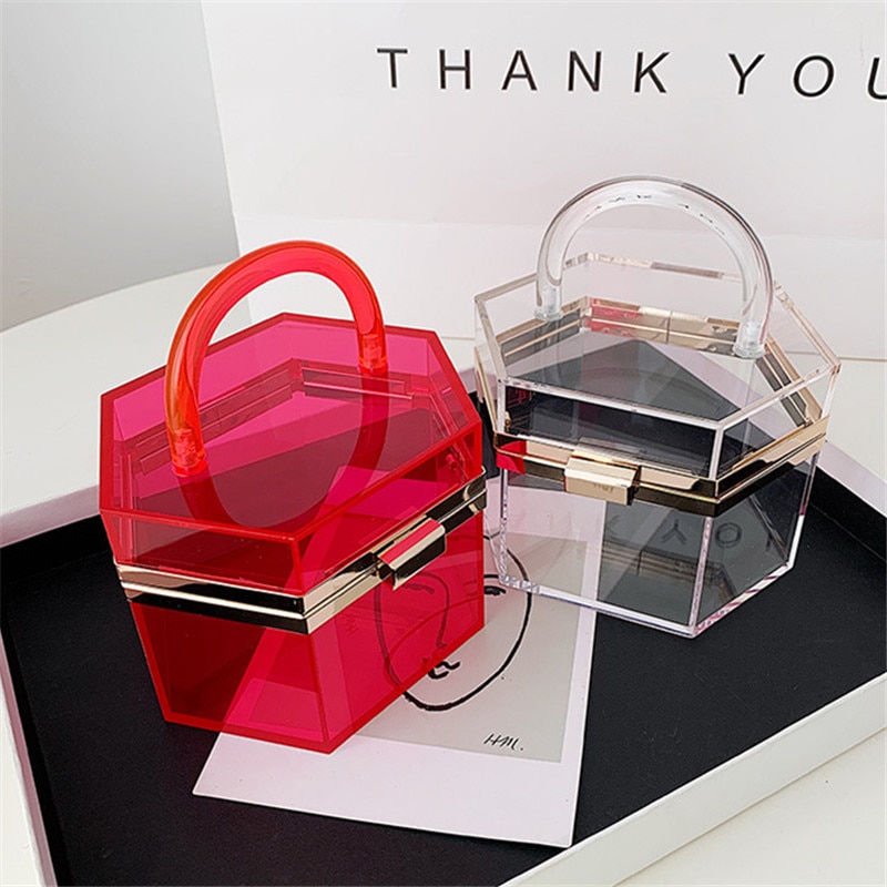 Herbst Und Winter Neue Transparente Handtasche Neue Handtasche Kupplung Partei Abendessen Tasche