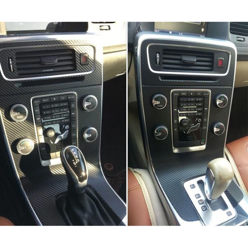 Für Volvo V60 S60 2011-2018 Innen Zentrale Steuerung Panel Tür Griff 5D  Carbon Faser Aufkleber Aufkleber Auto Styling zubehör