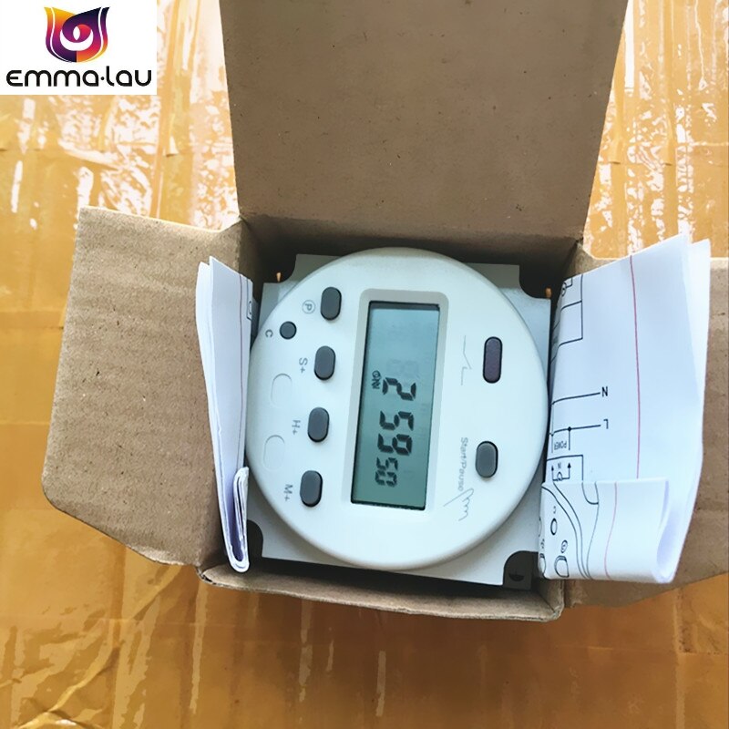 Temporizador electrónico Digital LCD, programable, diario, 220V, 110V, 24V, 12V, CN102A, AC, temporizador de ciclo CC, cuenta atrás, interruptor de Control de segundos