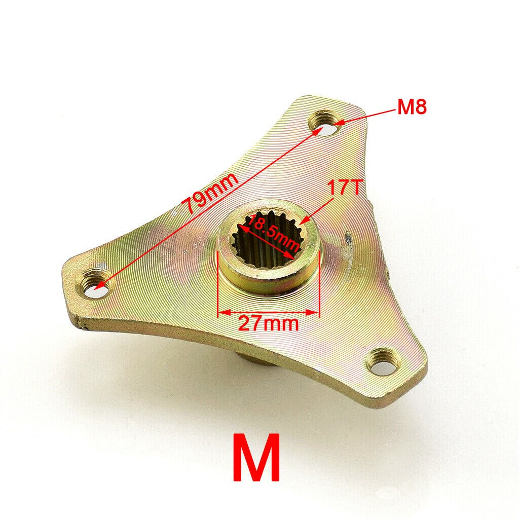 4 Stud 3 hole Axle 23T 24T 17T Hub Spline Mounting brackets Wheel Hub for 50cc- 125cc 150cc 250cc Quad Dirt Bike ATV Buggy