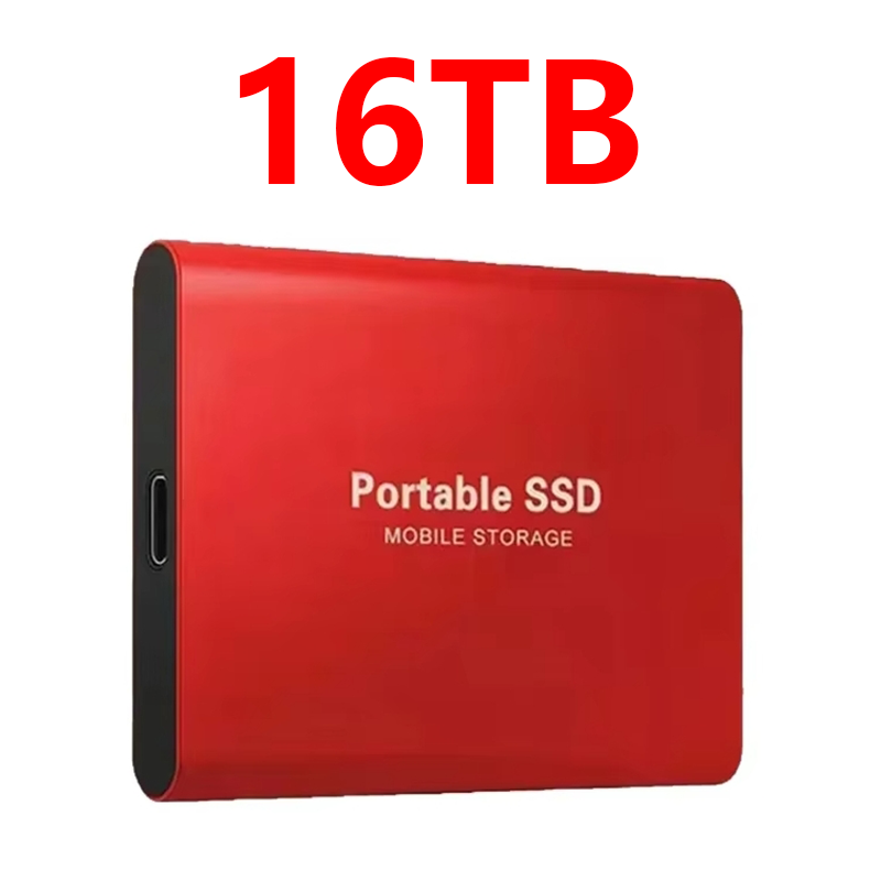 Portable SSD 2TB External Hard Drive 1TB Original Solid-state Drive 16TB High-Speed Mass Storge Hard Disk for Laptop/MAC/PC: Light Brown