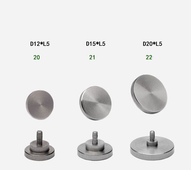 Stainless Steel Circular Big Flat Plane Contact Pointed Indicator Probe for Digital or Dial Indicators Height Gauge M2.5 Thread