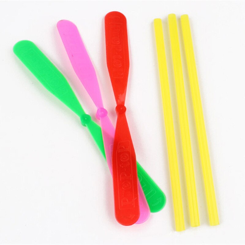5 stks/partij Klassieke Plastic Bamboe Libel Kinderen Outdoor Speelgoed Classic Fun Propeller Vliegende Sport Spelletjes Voor Kinderen