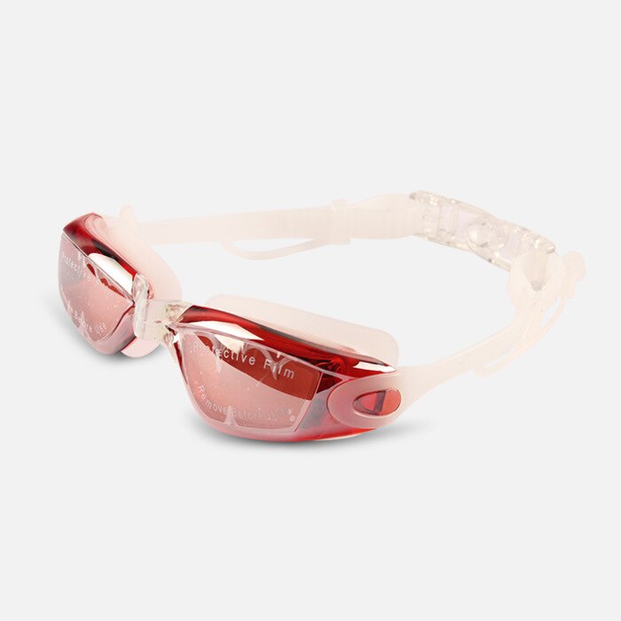Zwembril heren dames zwembril gegalvaniseerd high-definition anti-condens volwassenen groot kind waterdicht  /30: Rood  yj003