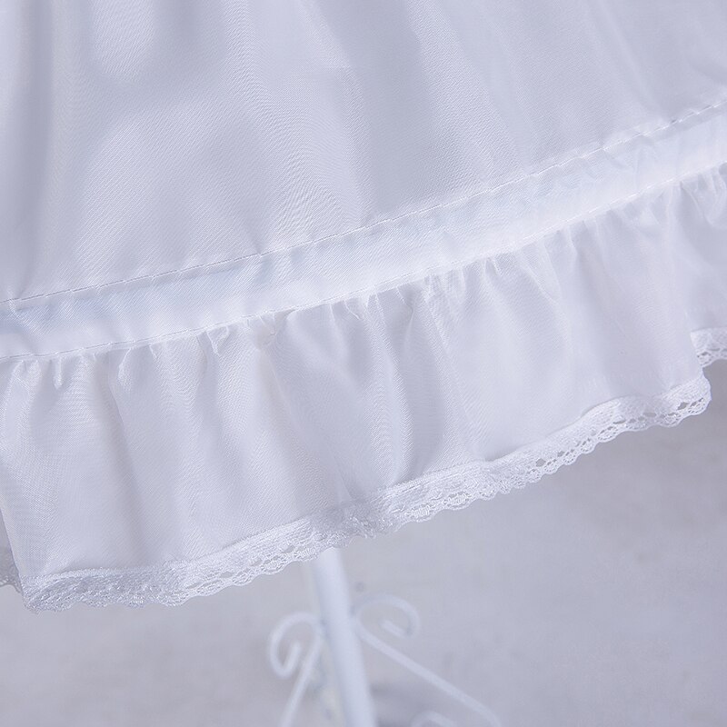 Sottoveste per bambini bianca sottoveste abito da ballo strato per bambini crinolina pizzo formale ragazza sottogonna elastico in vita con coulisse formale
