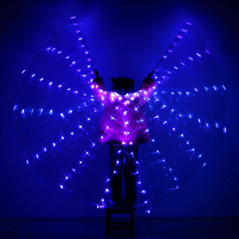 Alas de Isis con luz LED para niños, Alas de LED para danza del vientre, grados, puesta en escena egipcia, recién llegado, 360: Royal blue