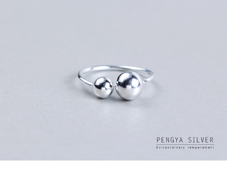 Kindey 925 Sterling Silver Beads Ball Rings For Women Big Antique Rings Finger Jewelry