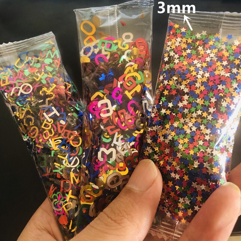 10g/Pack Star Snowflake Glitter Sequins Nail Art Decoration Alphabet Loose Sequins Epoxy Resin Mold Filler For DIY Jewelry Craft: Mix1  3Pcs