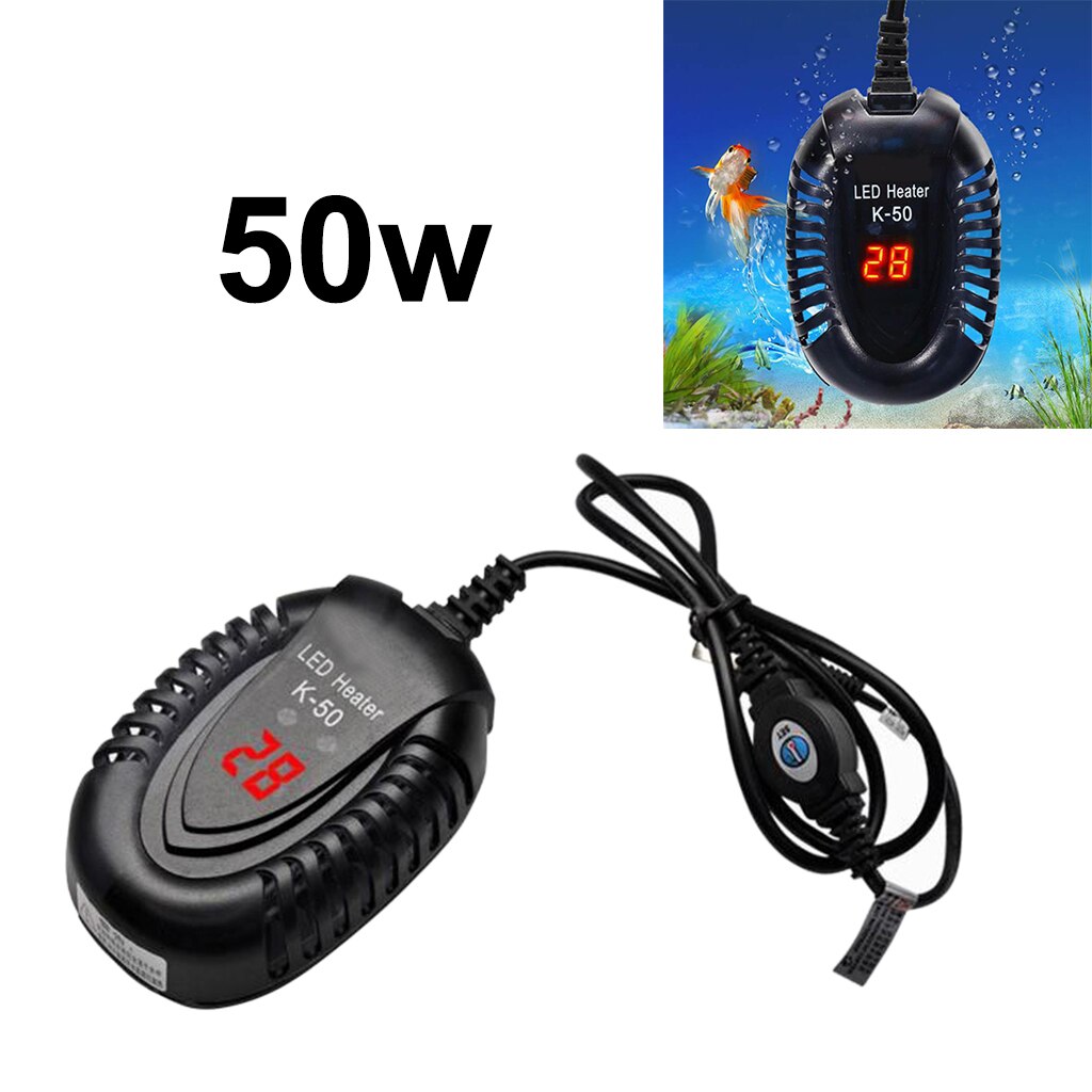Submersible Aquarium Heater Adjustable LED Digital Temperature Display Fish Tank Heater, for Turtle Betta Fish Water Heater: 50W