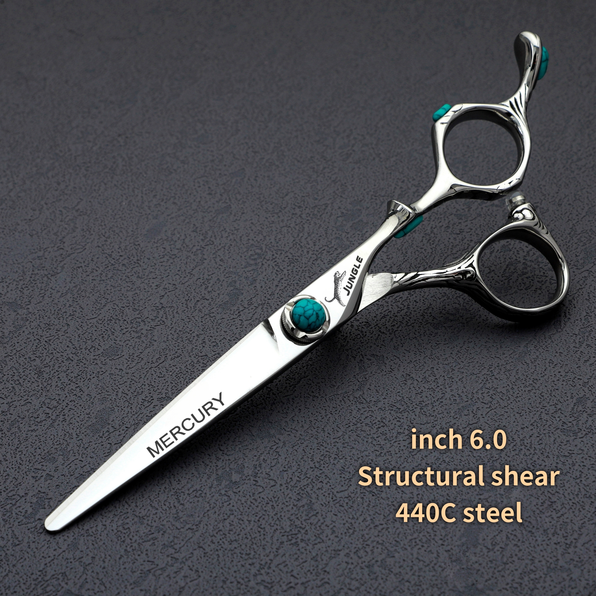 JAGU-professionele kappersschaar, dunner wordende schaar, 440C staal, salon hoogwaardige haarsnijgereedschappen, set van 5,5 tot 7,0 inch: GRIJS