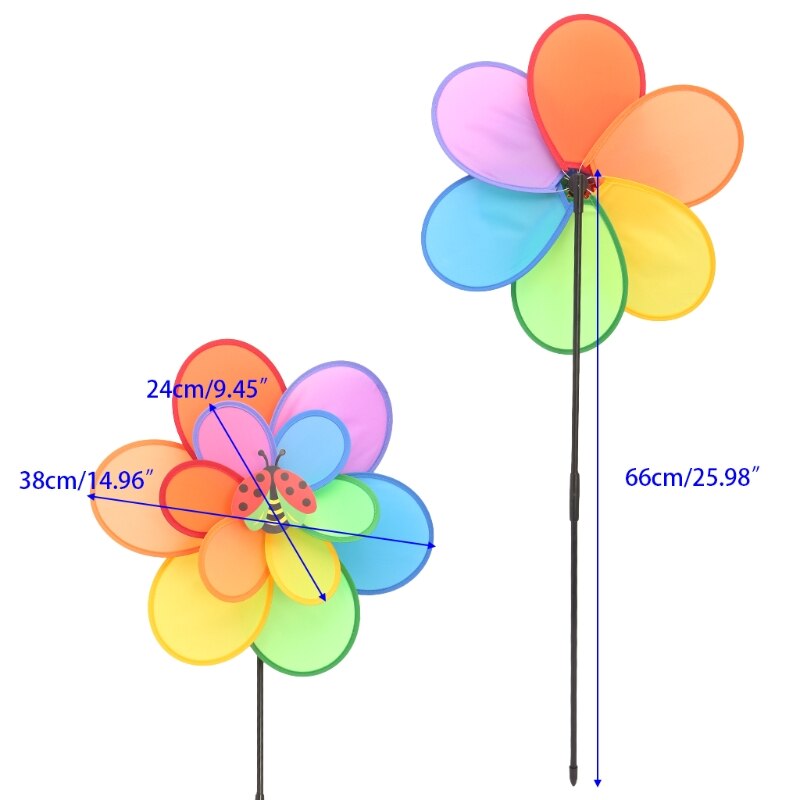 Più grande doppio strato insetto mulino a vento vento Spinner giocattolo per bambini cortile decorazione del giardino GXMB