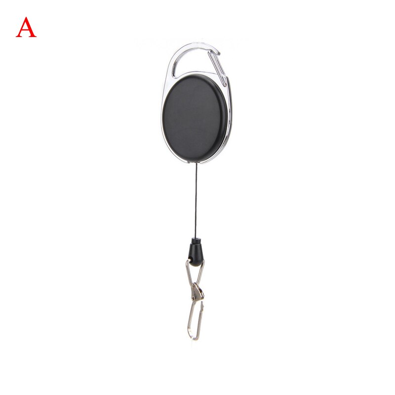 Linha de peixe voar titular chaveiro chaveiro puxar cinto cabo chaveiro carretel recoil crachá cordão zinger retractor enfrentar ferramenta chave anel: A Type