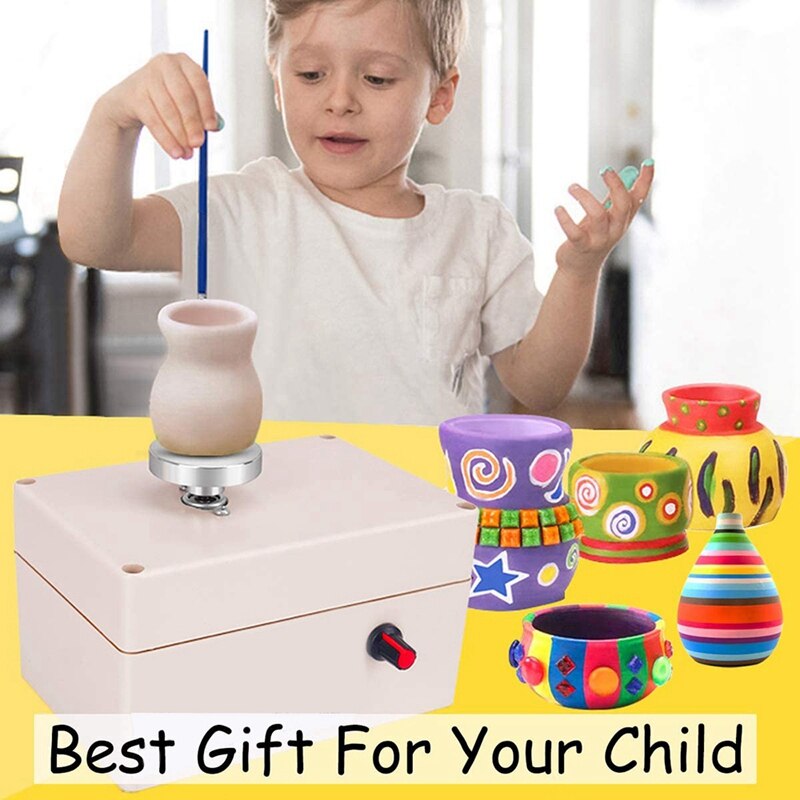 Pottery Wheel, USB Pottery Machine with Pottery Shaping Tools, Pottery Wheel Mini Clay Making DIY Craft Pottery Machine Ceramic