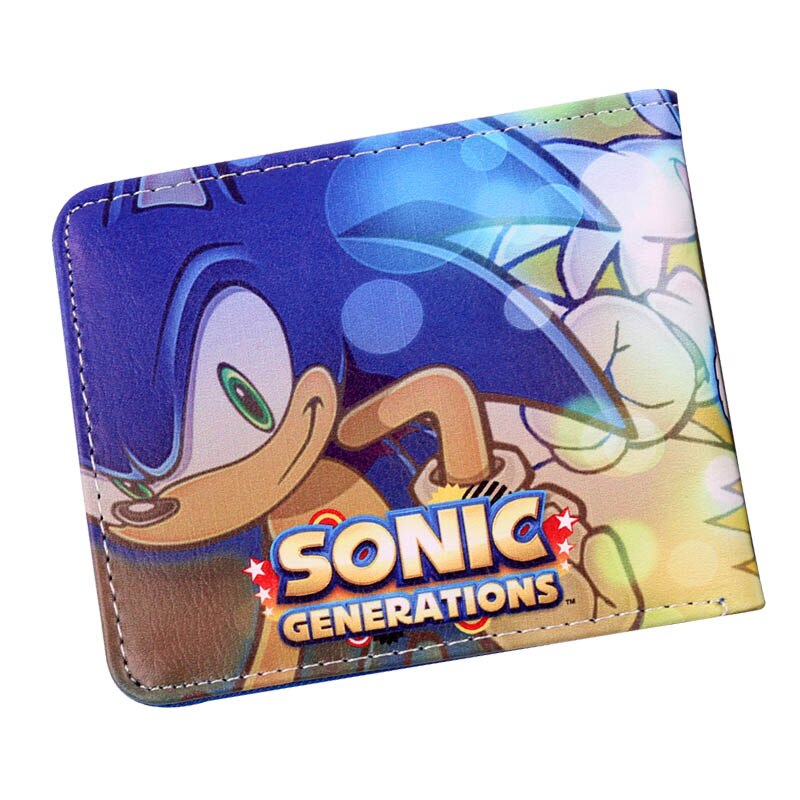 Sonic The Hedgehog bi-fold billetera tarjeta de crédito estuche protector monedero