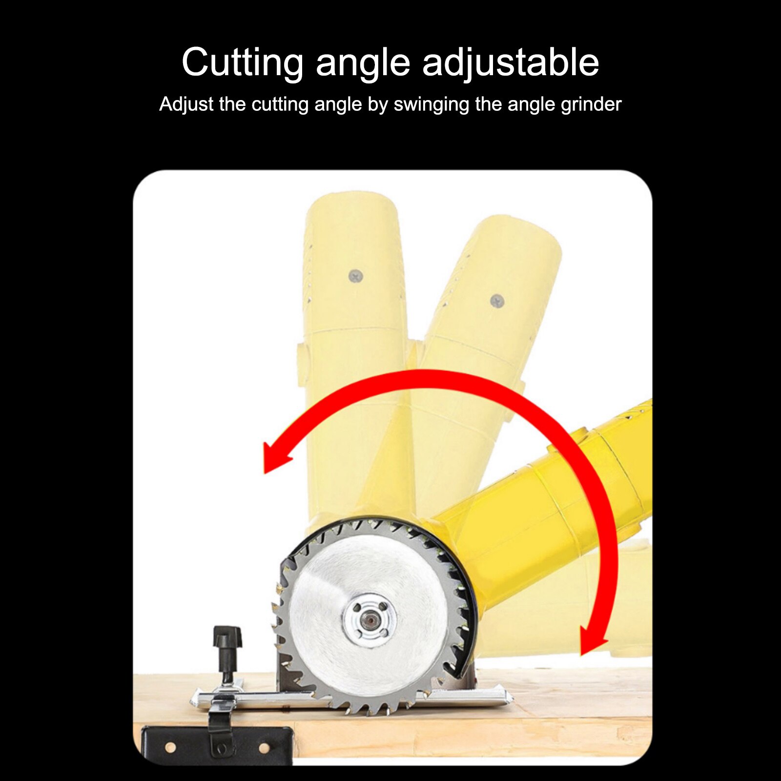 0-22mm 45°/90°/180° Angle Grinder Holder Thick Steel Base for 100mm Angle Grinder Cutter Holder DIY Tool Accessory