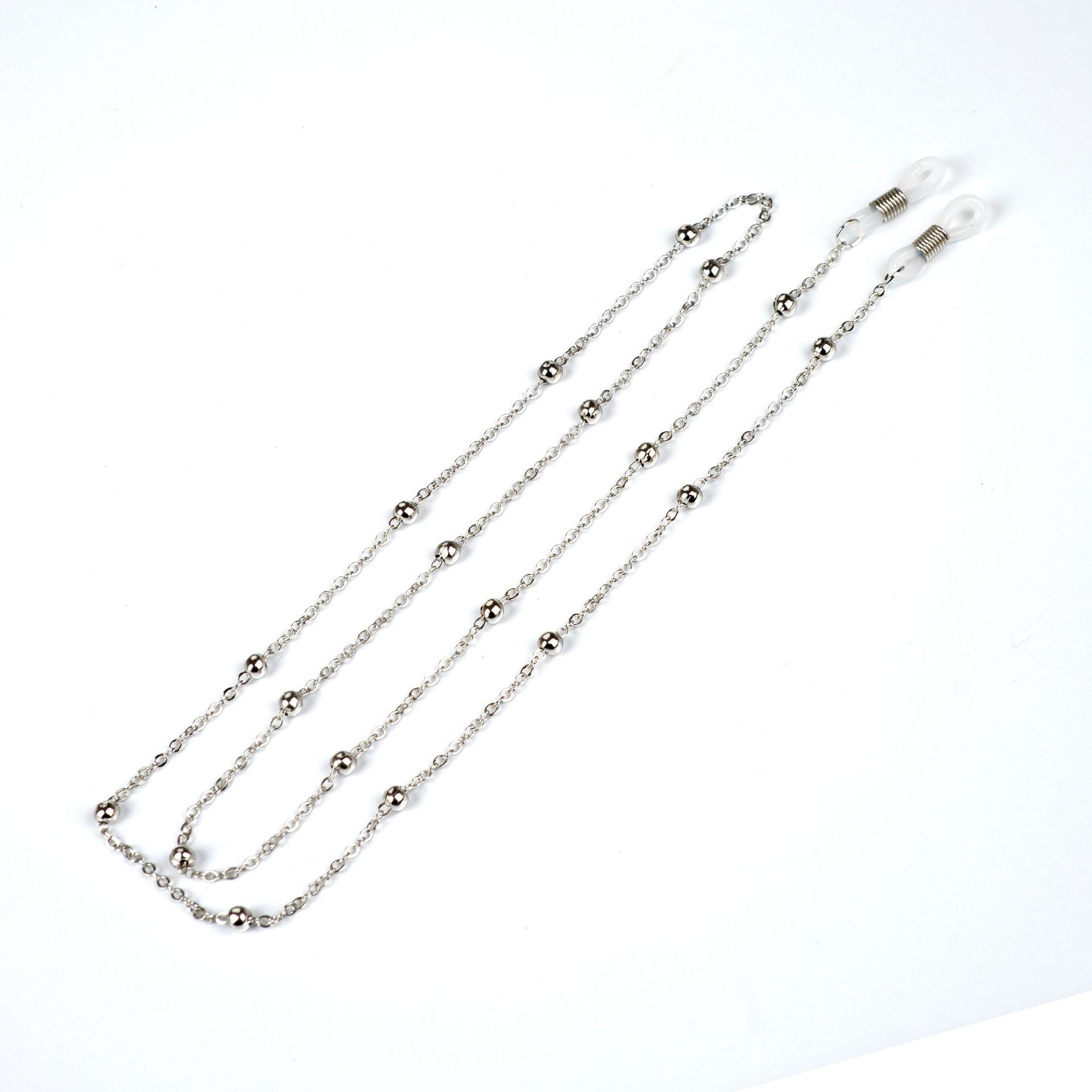 Mode Vrouwen Kralen Glazen Ketting Lanyard Zonnebril Keten Eenvoudige Kralen Glazen Ketting Lanyard Ketting Sieraden: White K