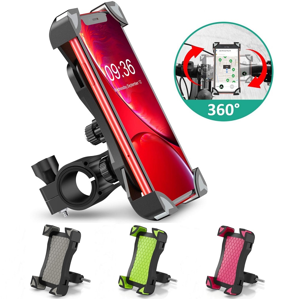 Soporte de teléfono para bicicleta, para manillar de motocicleta, para Samsung S10, S9, S8, iPhone X y Xiaomi