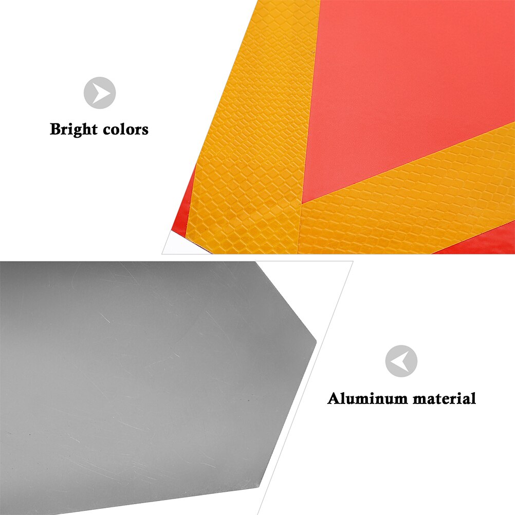 2 Pcs Slow Moving Vehicle Sign Triangle Sign Rear Reflector Reflective Board