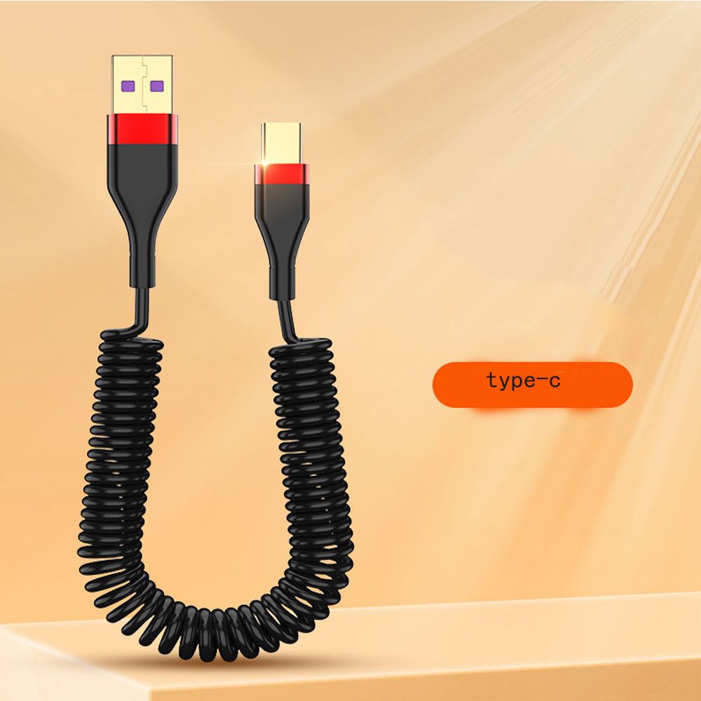 Câble USB 5A de Type C, Charge rapide, cordon de chargeur pour Xiaomi, Huawei, OPPO, IPhone: Red-For Type-c