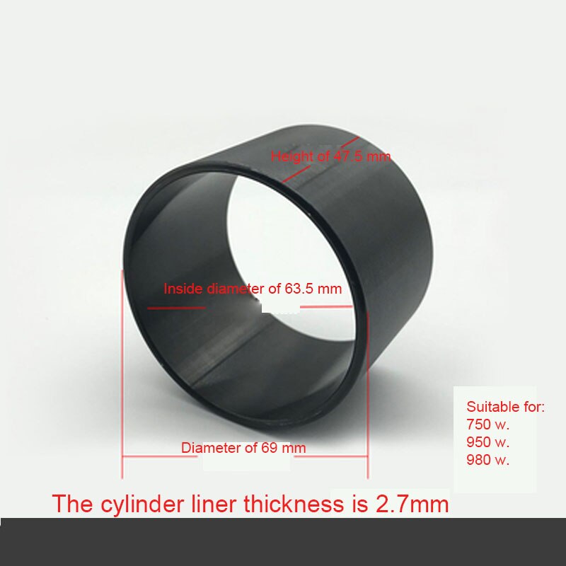 3Pcs Olie-Gratis Machine Luchtpomp Zuigerveer Compressor Accessoires Cilinder Staal Mouw Rubber Kom Ring: H