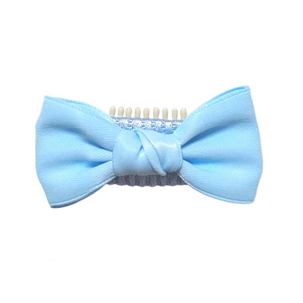 Pajarita compacta para mascotas, pinzas para el pelo, accesorios de peinado, pasador de Color vibrante para Festival: Sky Blue