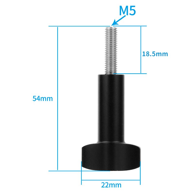 Alu mi num regulowany długi kciuk gałka nakrętka śruby M5 dla GoPro Hero 9 8 7 6 Max Sjcam Mi 4K dla Osmo Action Camera nurkowanie akcesoria: Upgrade T Type B