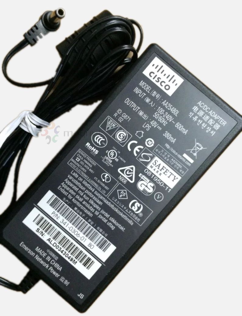 Original 48V 0.38A 380mA Power Supply For Cisco 7960 7940 7912 psa18u-480c EADP-18FB B IP Phone AC Adaptor Charger