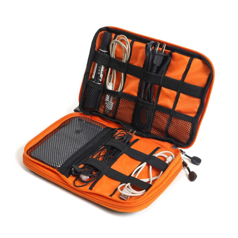 Travel Storage Bag for USB Data Cable Earphone Wire Pen Power Bank Digital Gadget Devices Kit Case iPad Protective Organizer