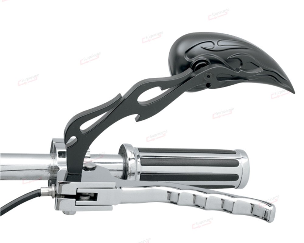 Voor Harley Softail Davidson 883 Sportster Touring Accessoires Universal Motorcycle Achteruitkijkspiegels Flame Cafe Racer Spiegels