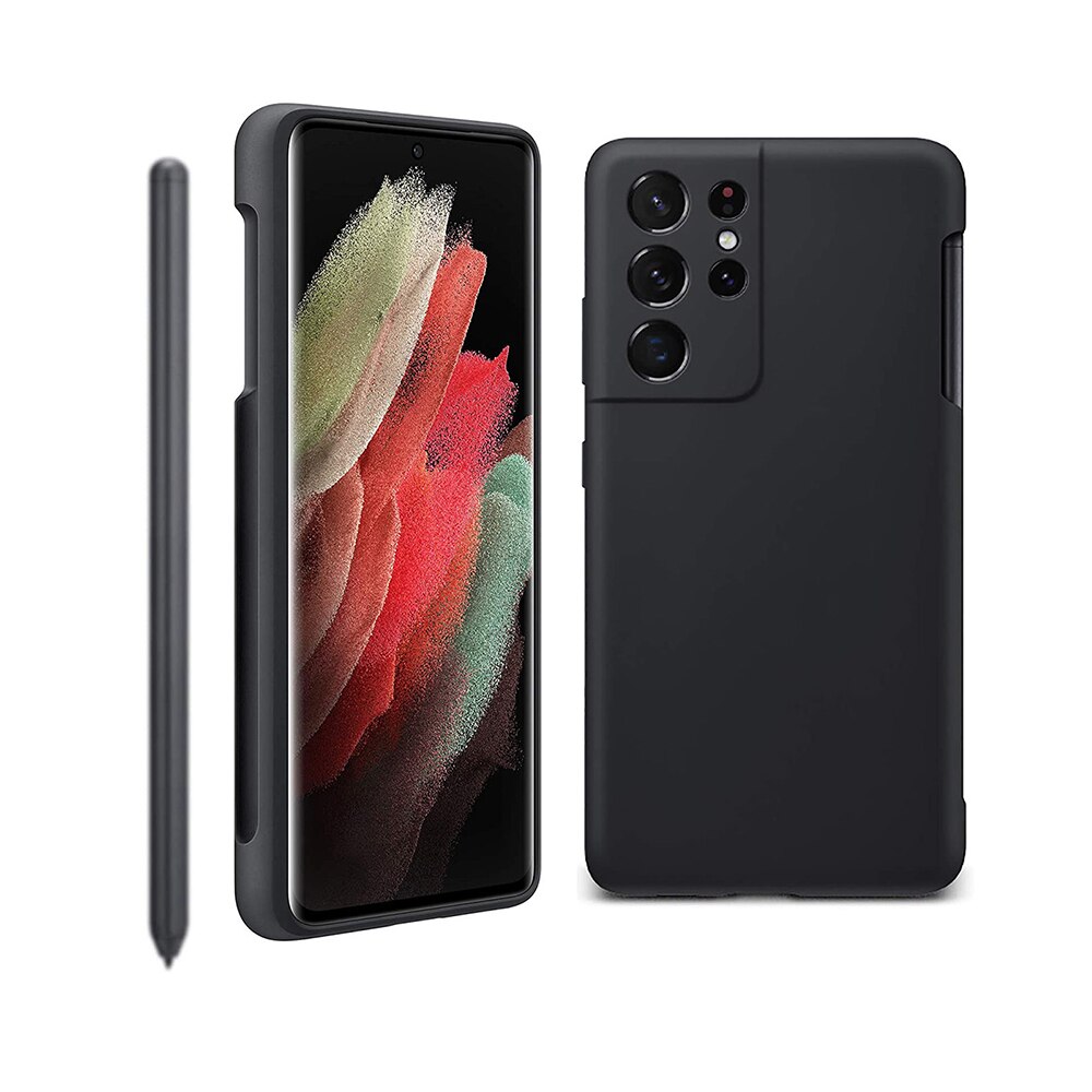 For Samsung Galaxy S21 Ultra Stylus Mobile Phone S Pen and Case Silicone Cover Built-in Stylus Pen Slot 2022 S21 Ultra S Pen