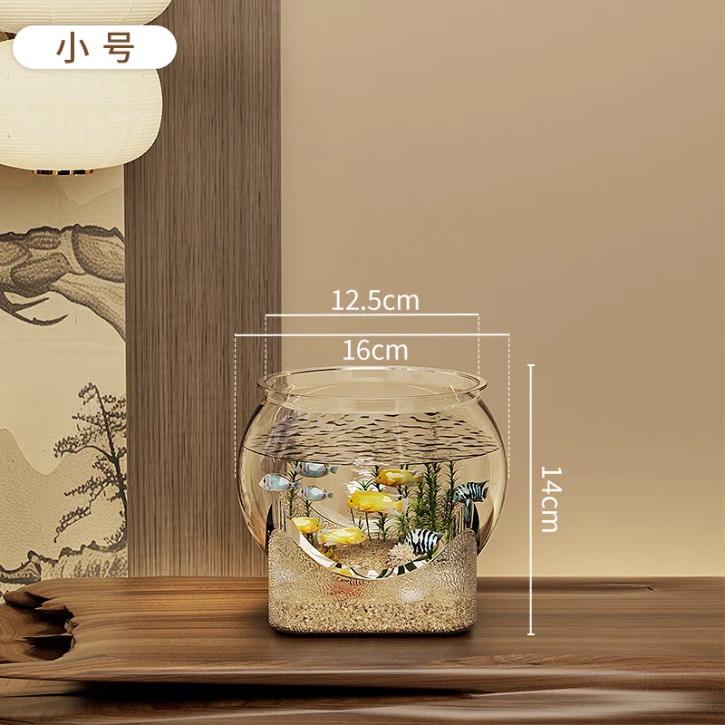 Bol à poisson en plastique robuste et Nicely Betta, petits aquariums pour petits poissons et Reptiles ornementaux, verre haute transparence, bonne vue
